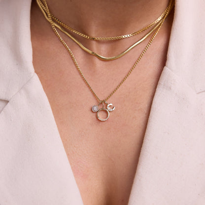 Diamond Circle Charm