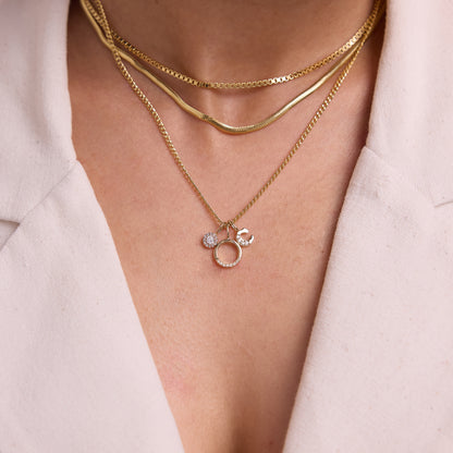 Mini Diamond Letter Pendant