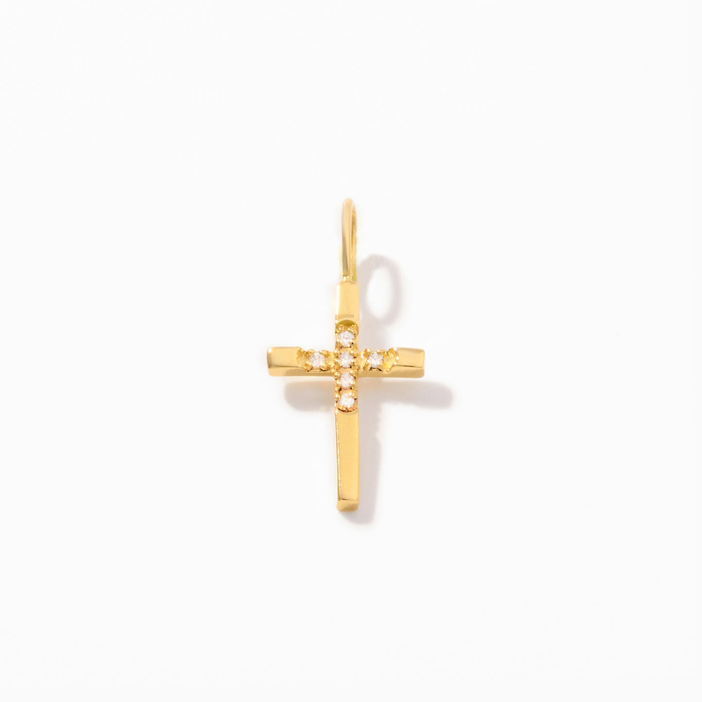 Diamond Faith Cross Charm