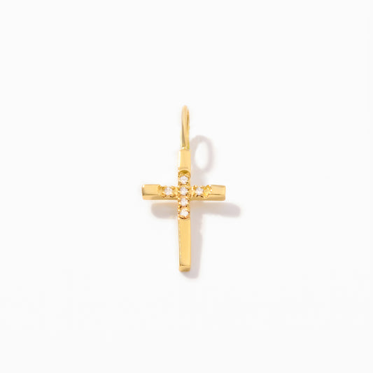 Diamond Faith Cross Charm