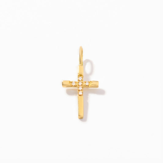 Diamond Faith Cross Charm