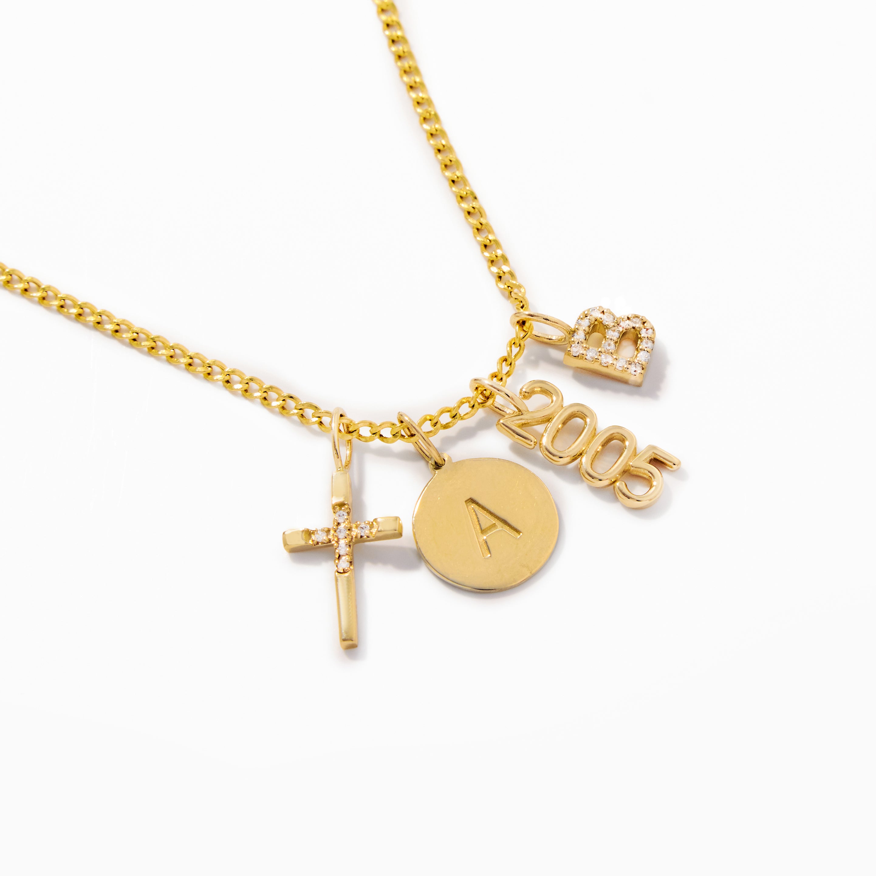 Small Diamond Letter Charm