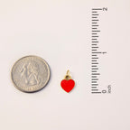 Red Enamel Heart Charm