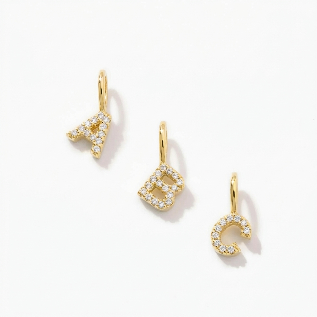 Diamond Small Letter Pendant