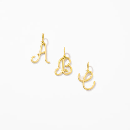 Dainty Script Letter Pendant