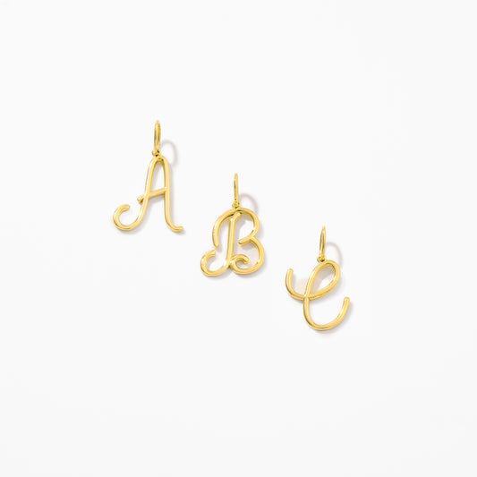 Dainty Script Letter Pendant