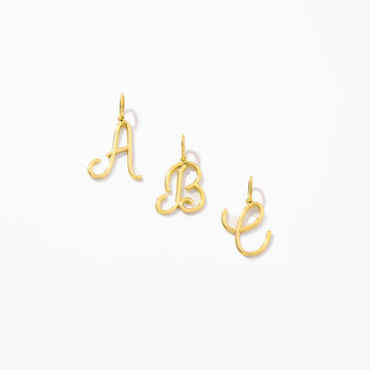 Dainty Script Letter Pendant