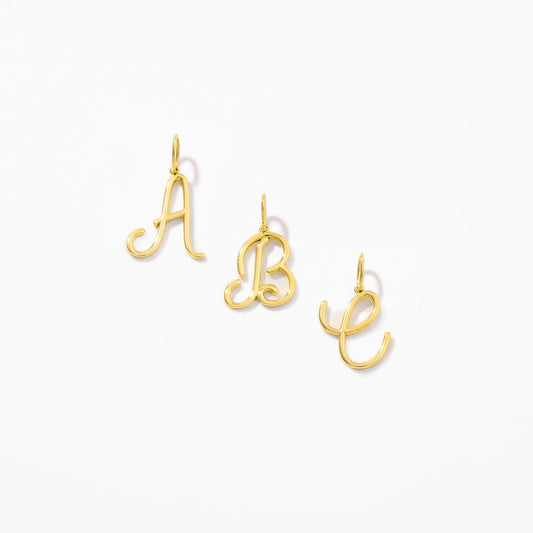 Dainty Script Letter Pendant