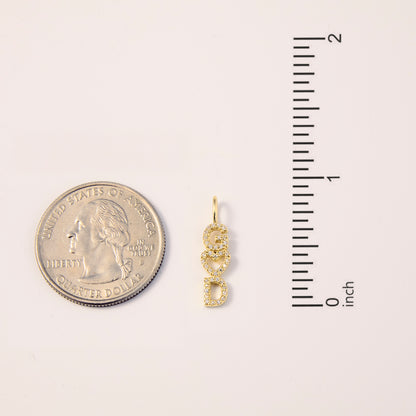 Diamond Two Letter Charm