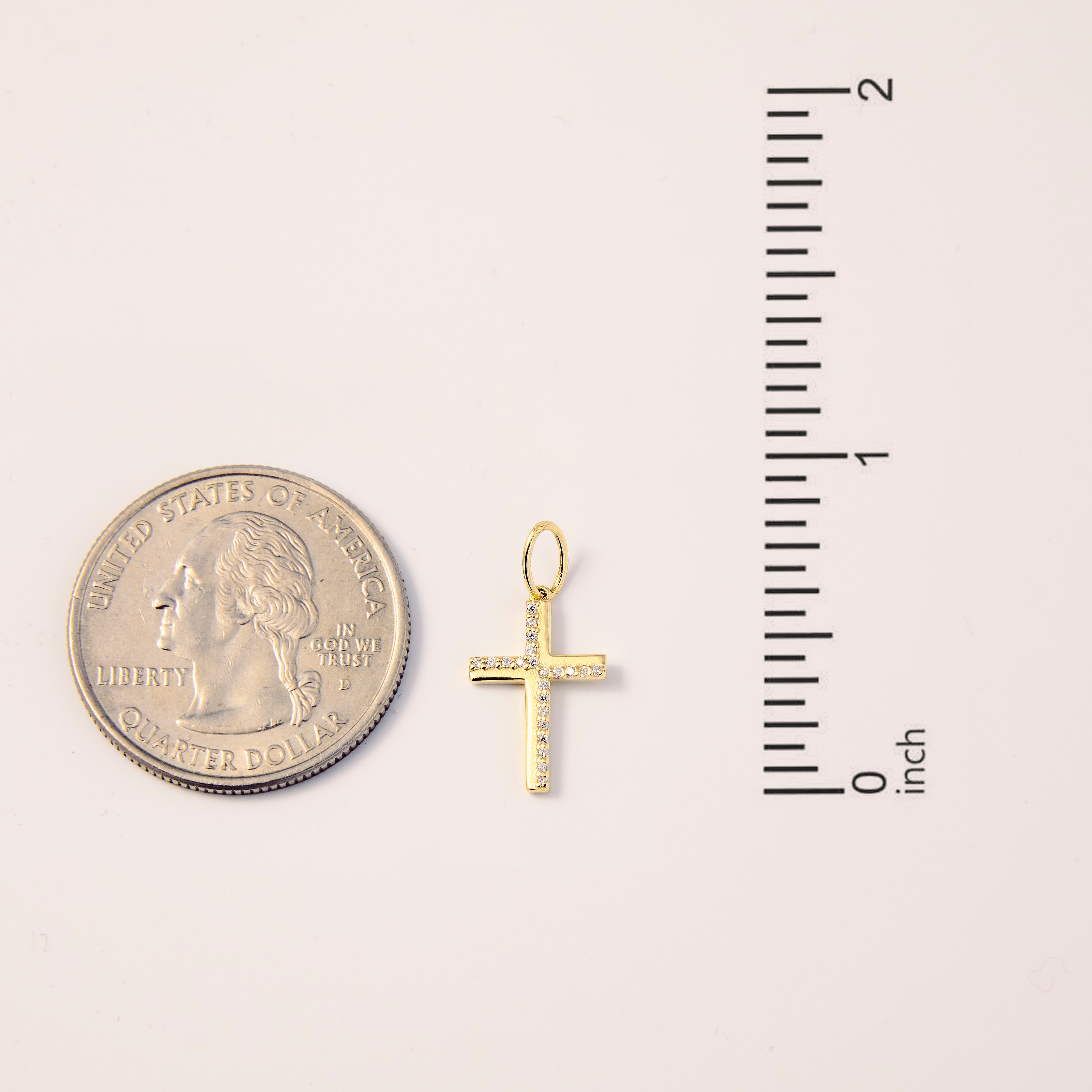 Diamond Pave Cross Charm