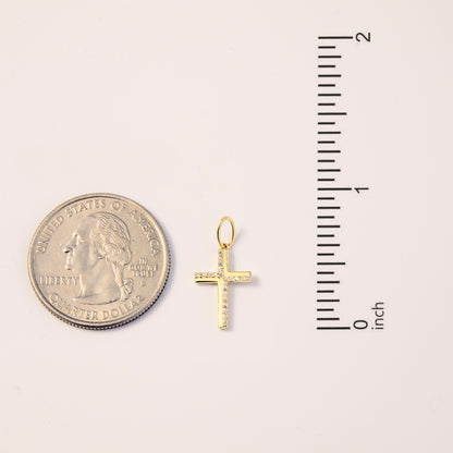 Diamond Pave Cross Charm
