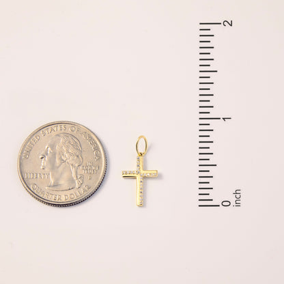 Diamond Pave Cross Charm