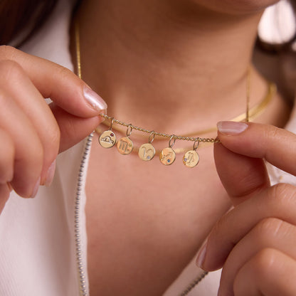 Zodiac Birthstone Pendant