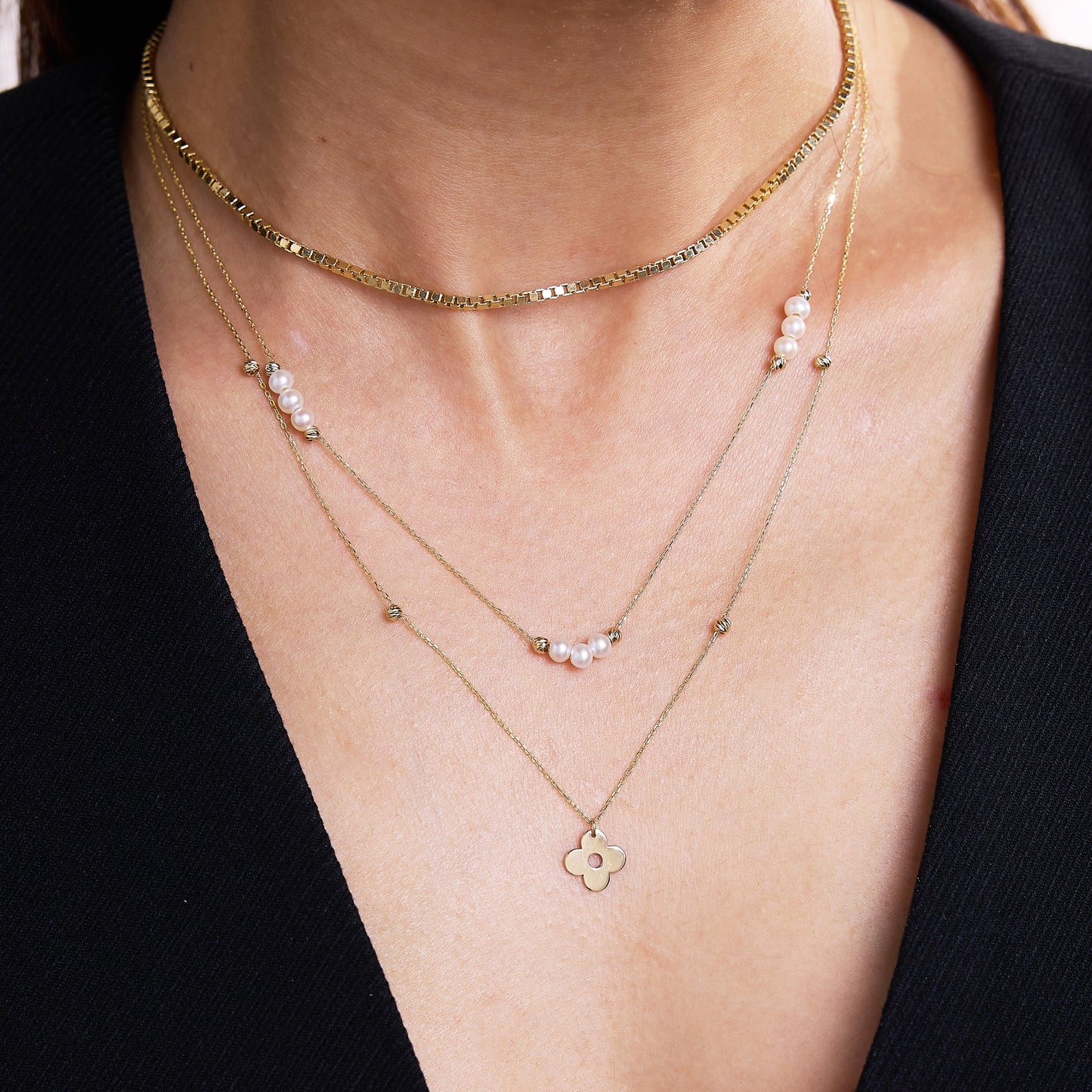 Pearl Station Necklace