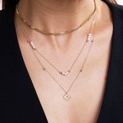 Pearl Station Necklace