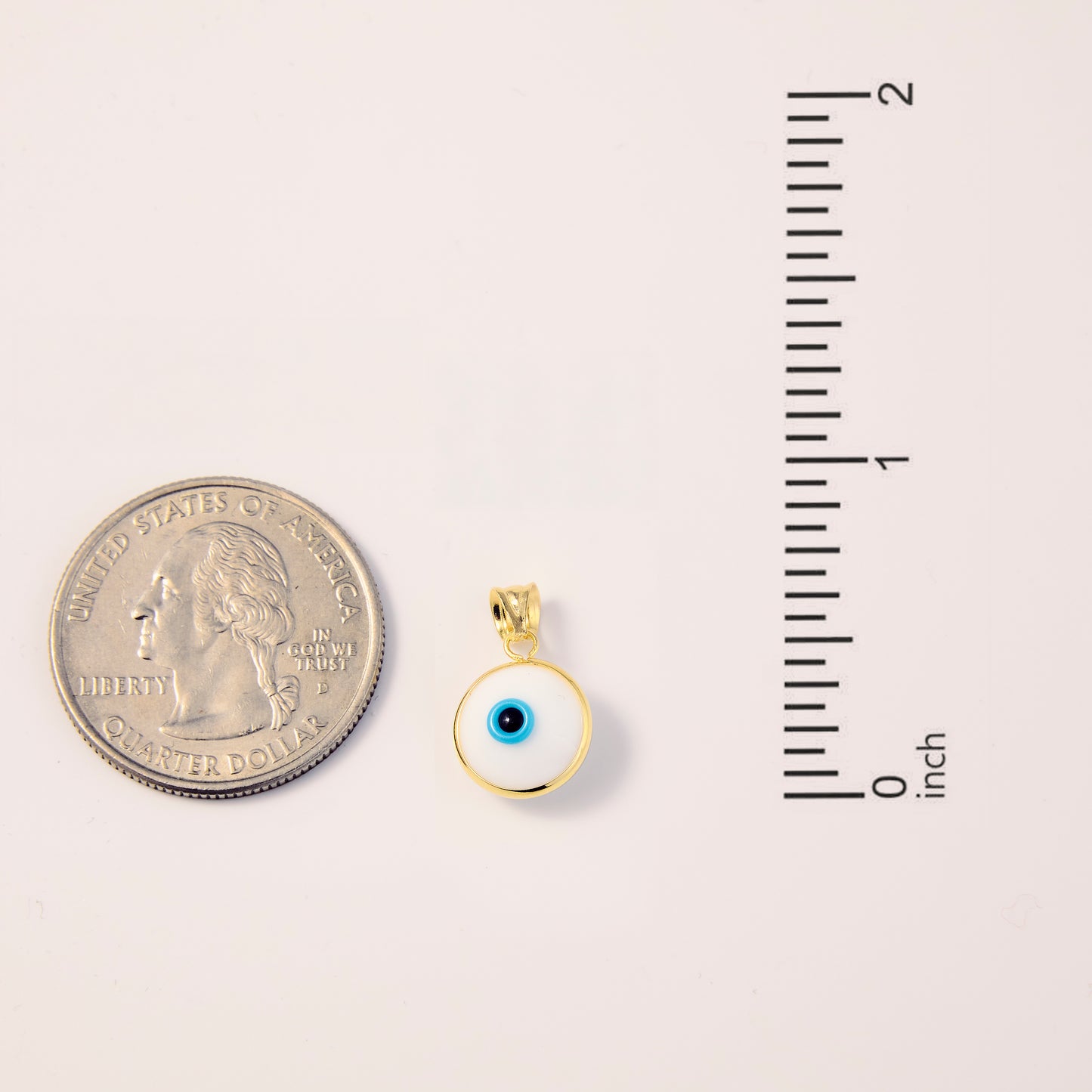 White Evil Eye Charm
