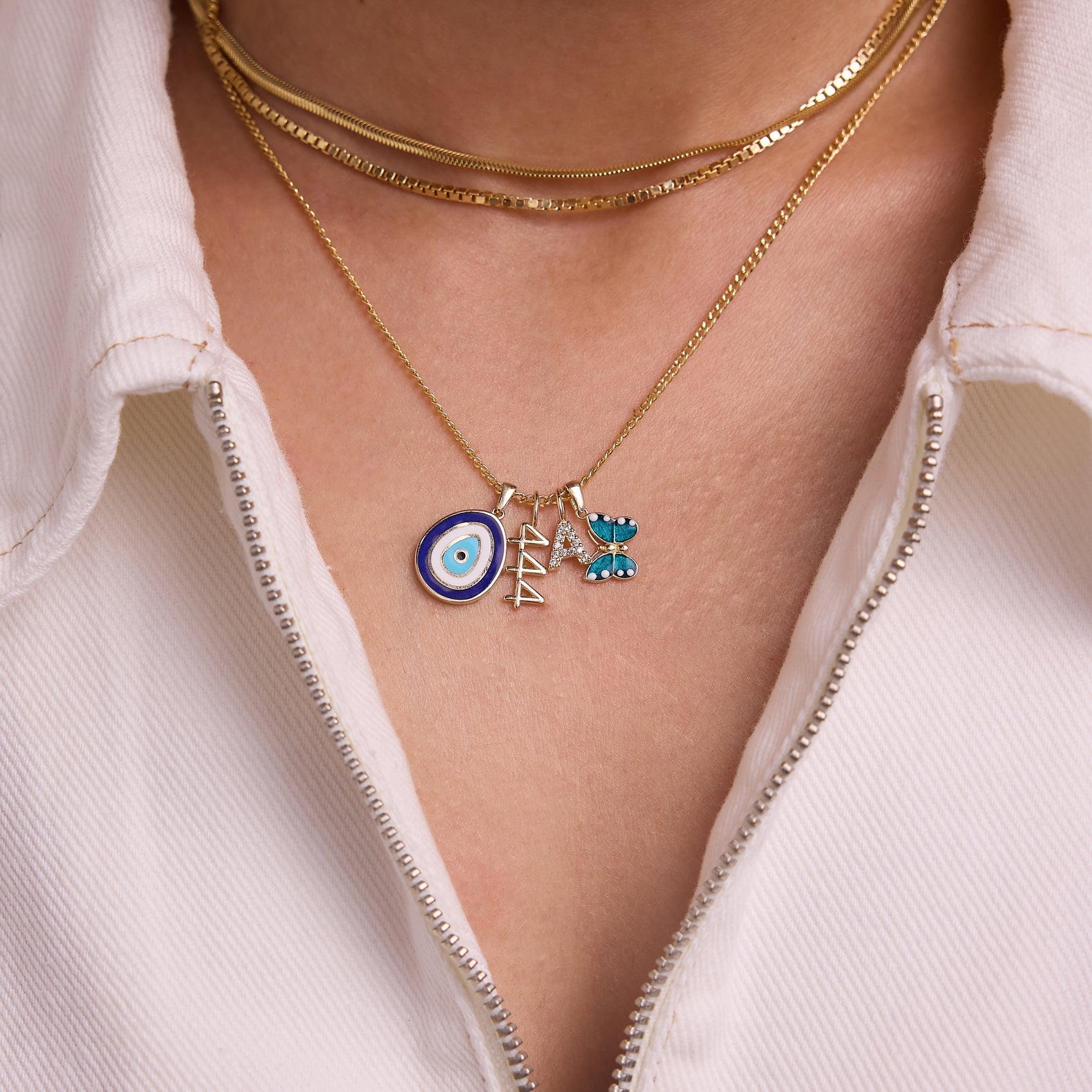 Small Diamond Letter Charm