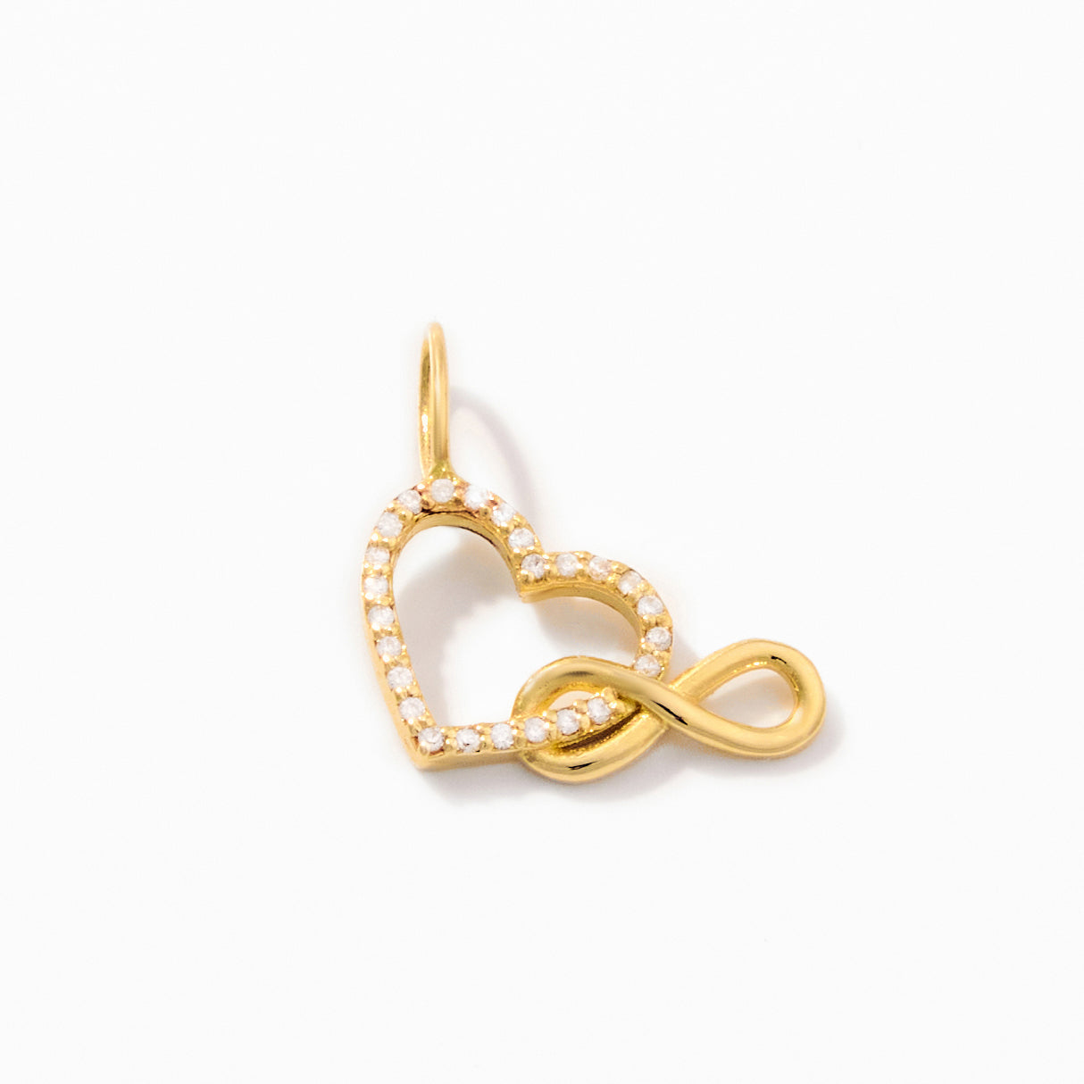 Diamond Heart-Infinity Charm
