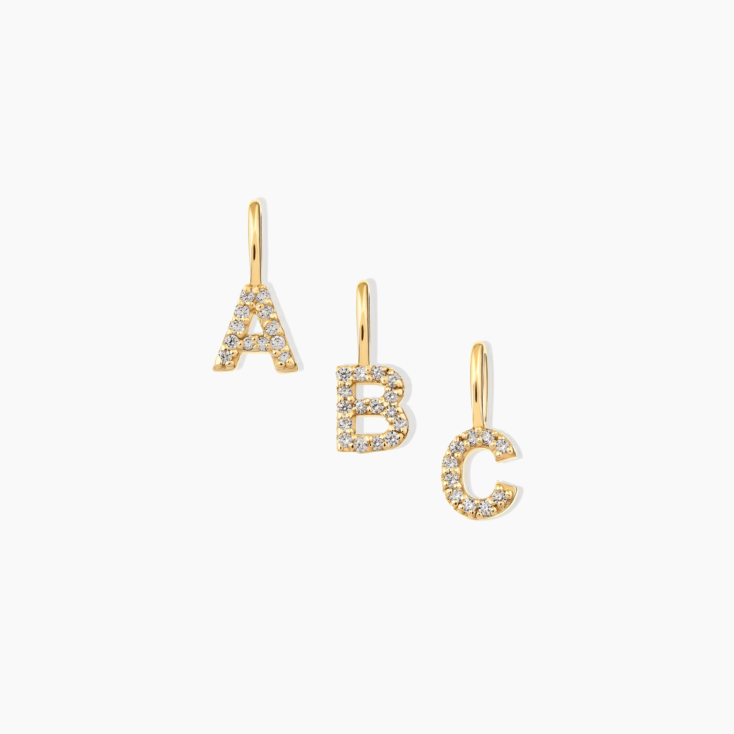Small Diamond Letter Charm