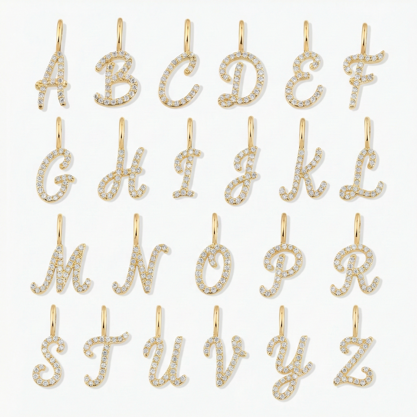 Dainty Script Letter Pendant
