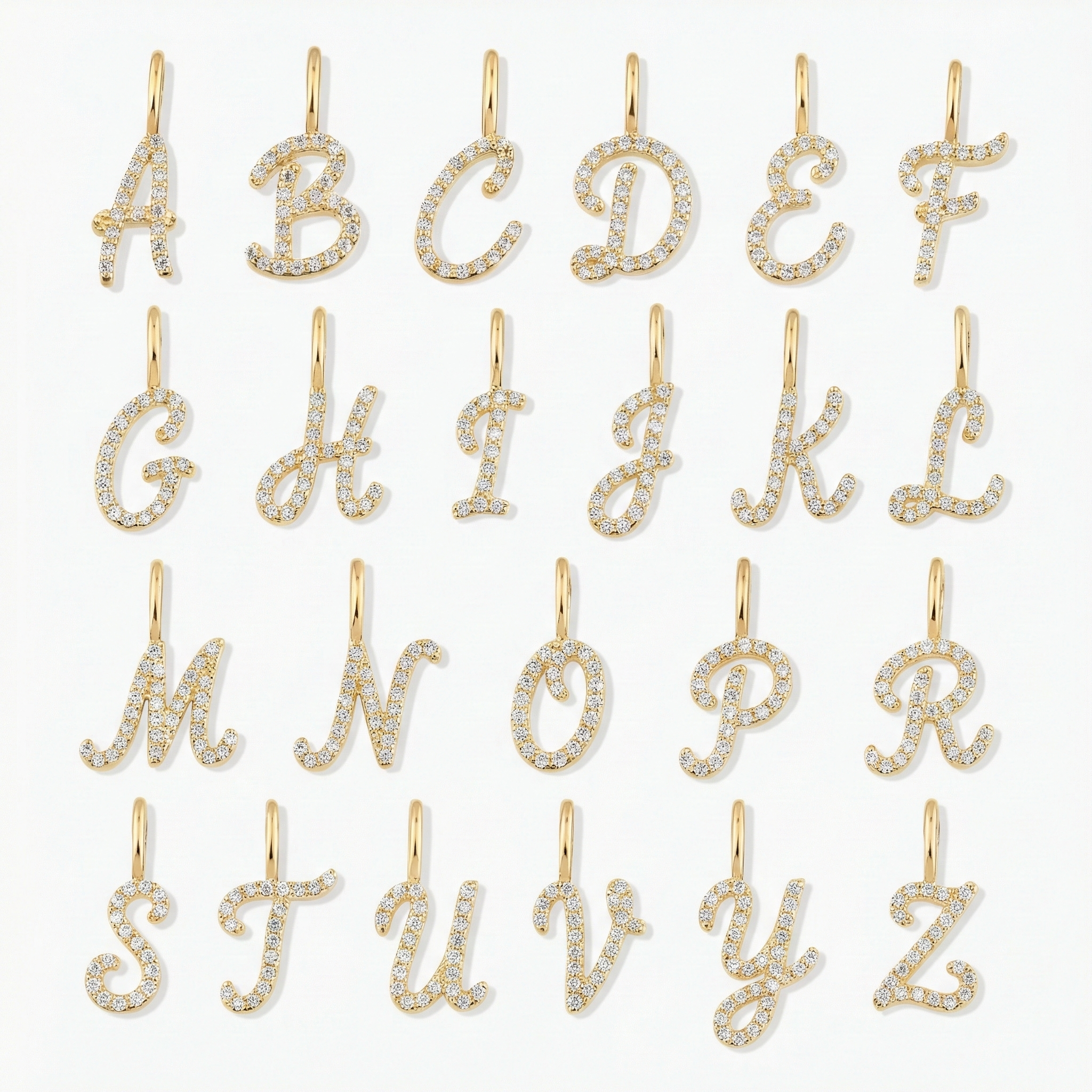 Dainty Script Letter Pendant