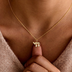 Dainty Diamond Mini Chai Symbol Pendant