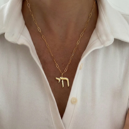 Dainty Diamond Chai Charm