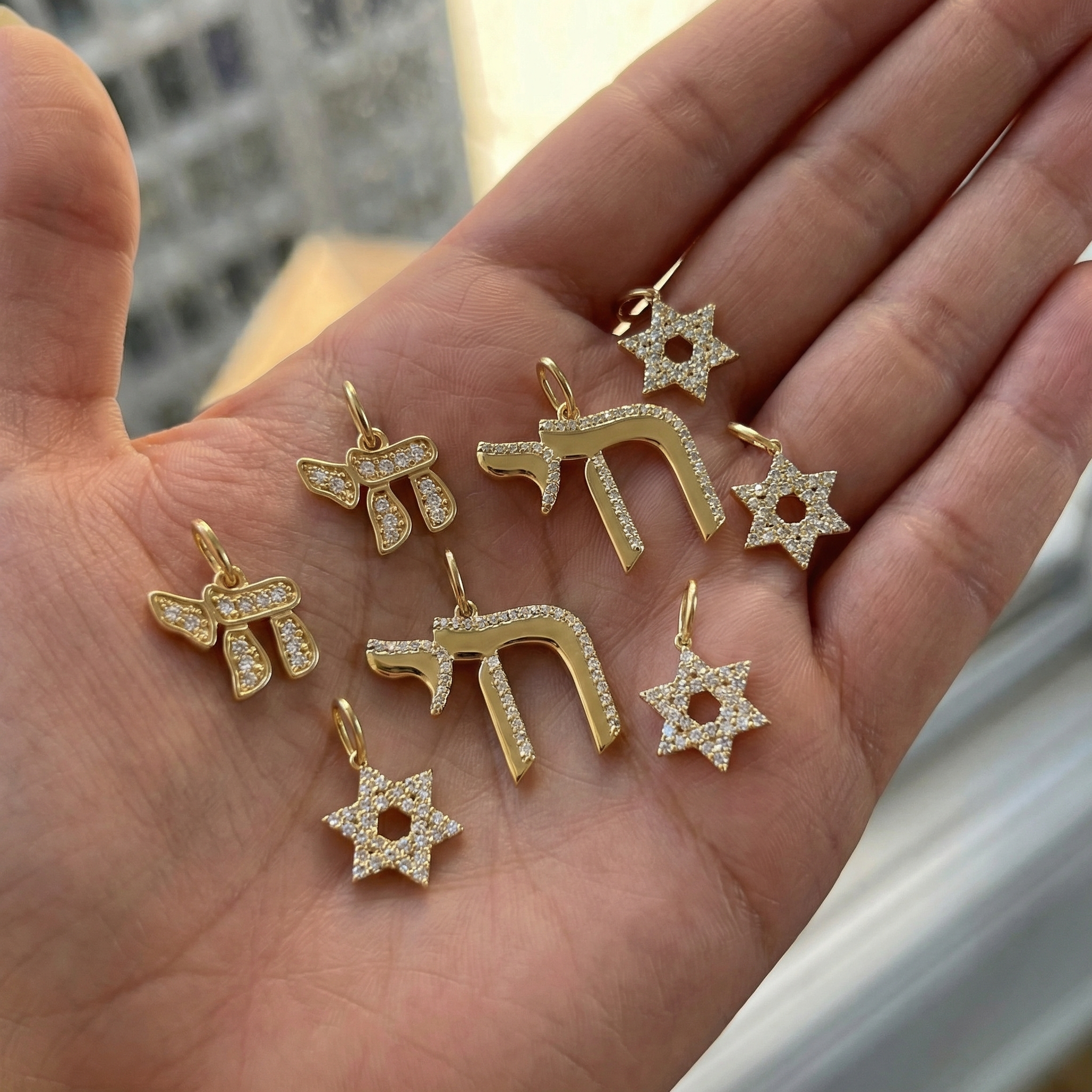 Dainty Diamond Mini Star of David Charm