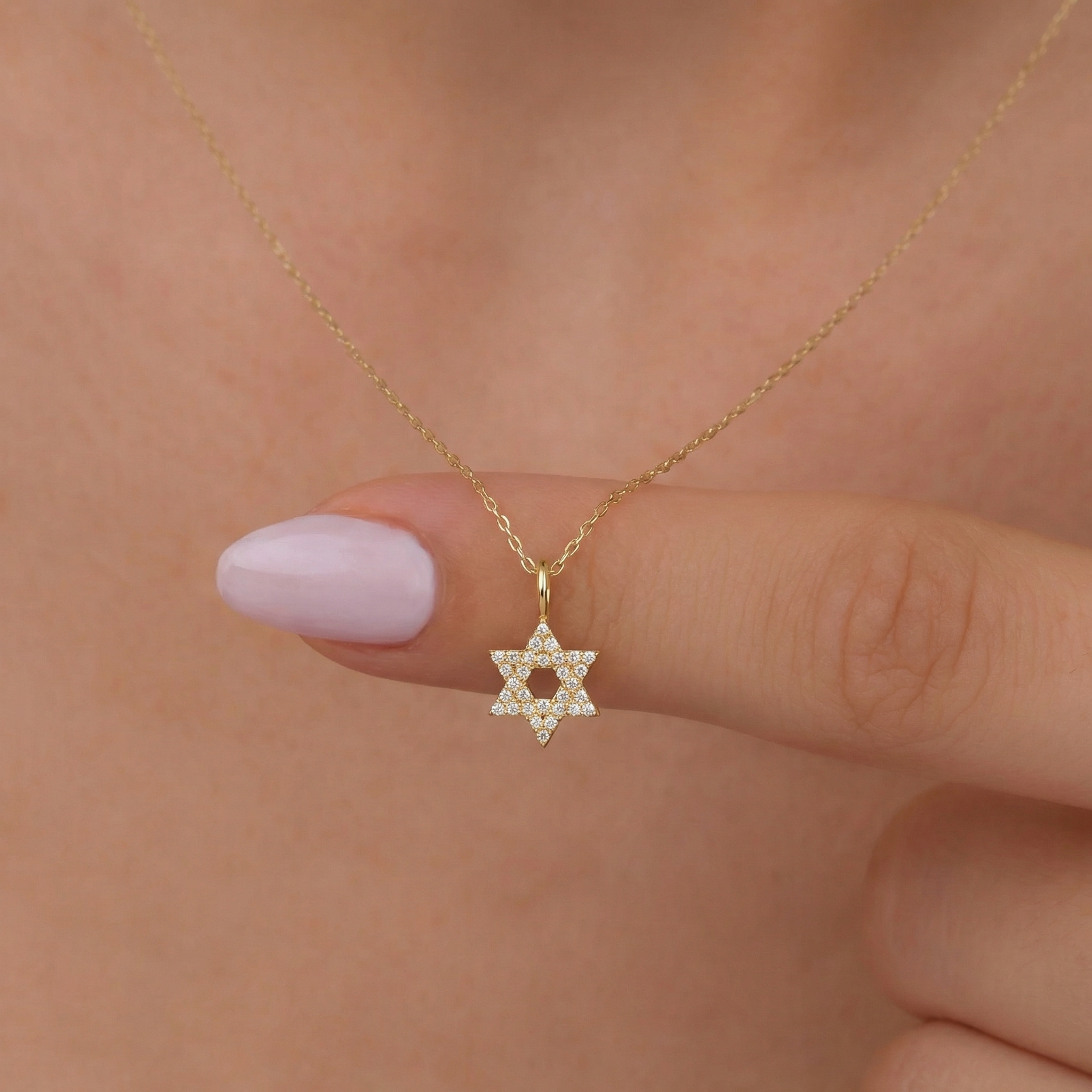 Dainty Diamond Mini Star of David Charm