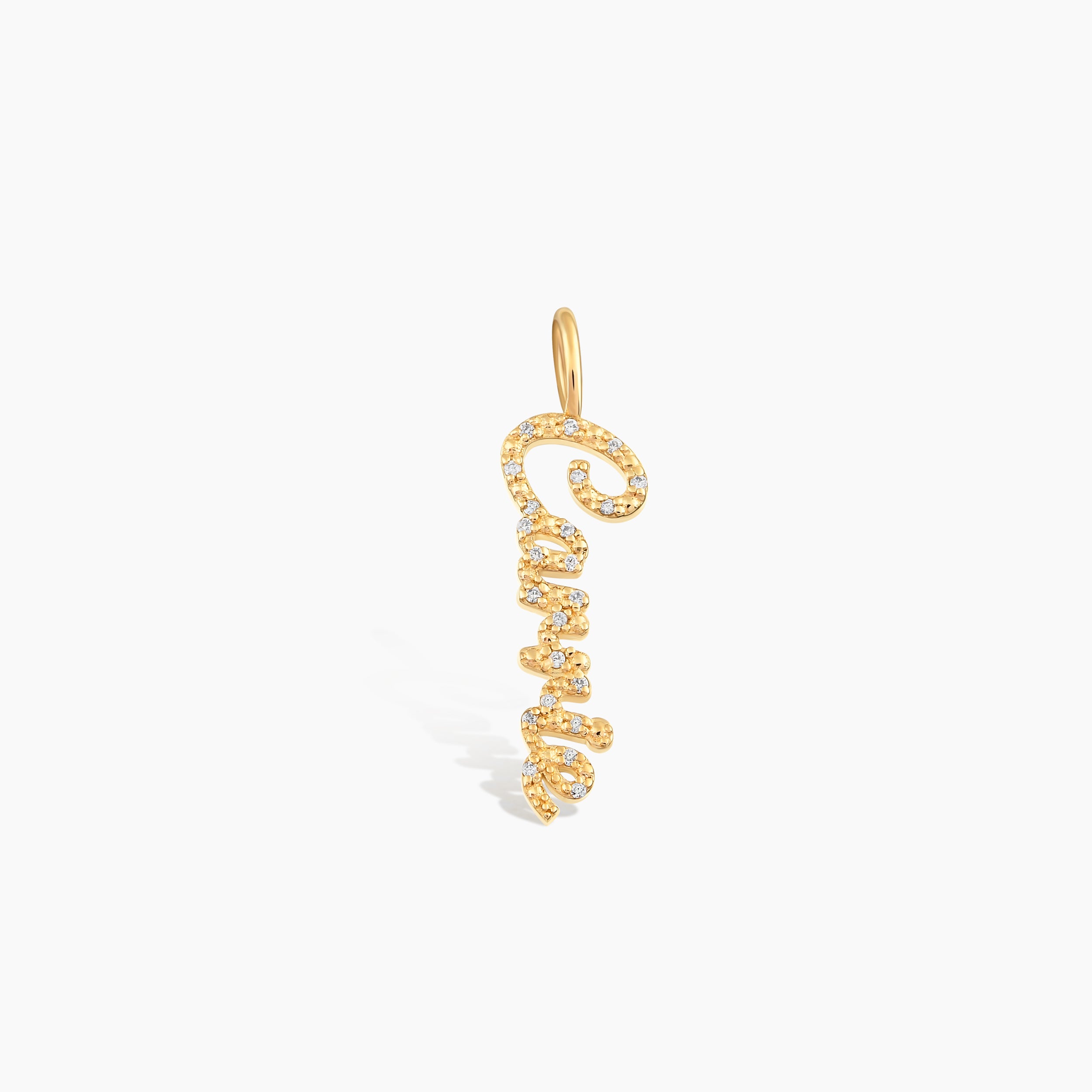 Diamond Script Name Charm