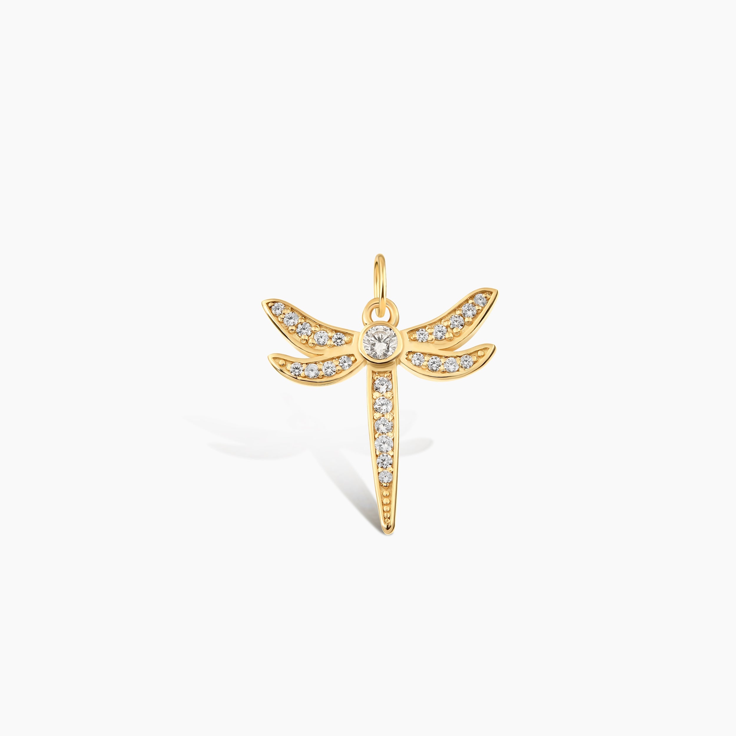 Diamond Dragonfly Charm