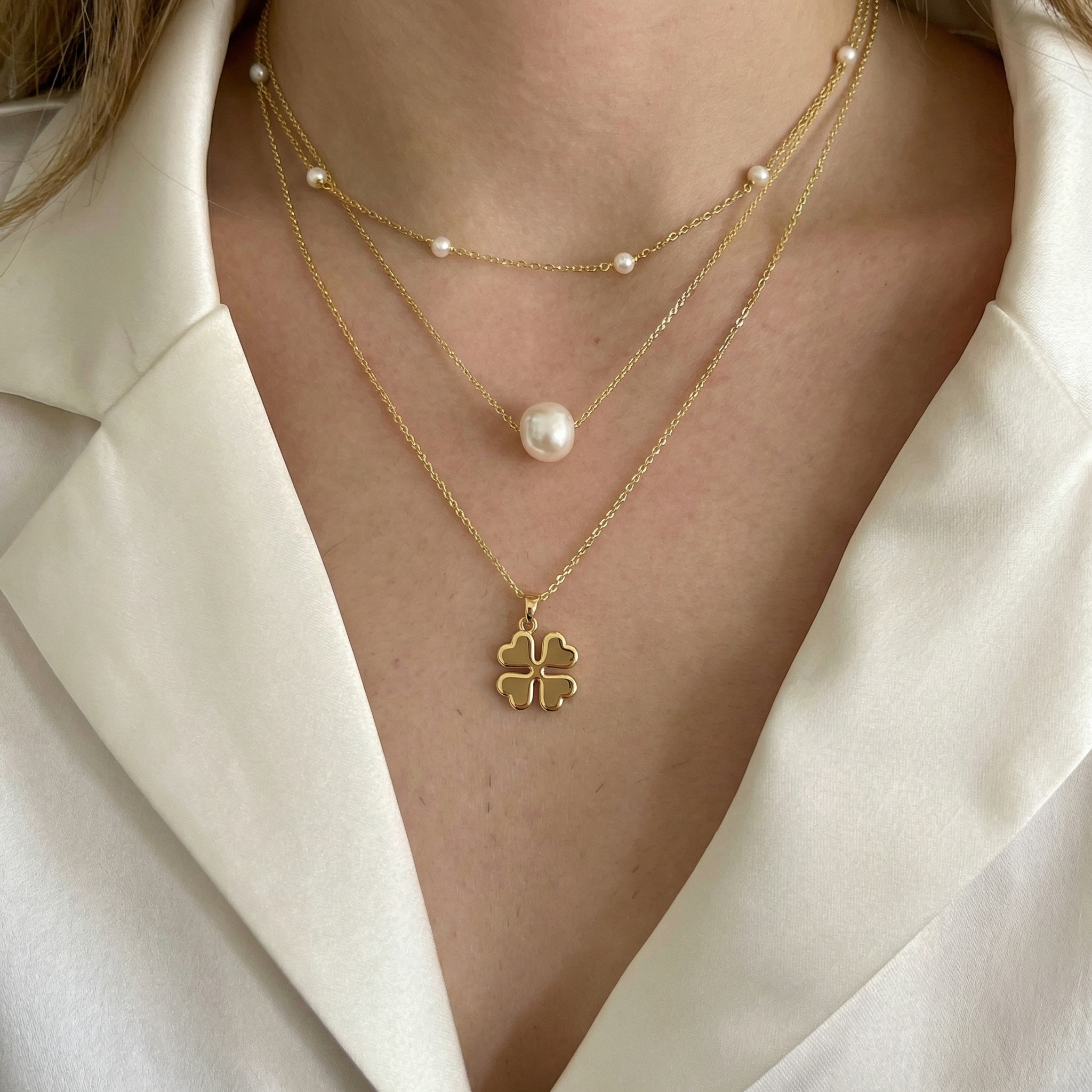 Puffy Four Leaf Clover Charm