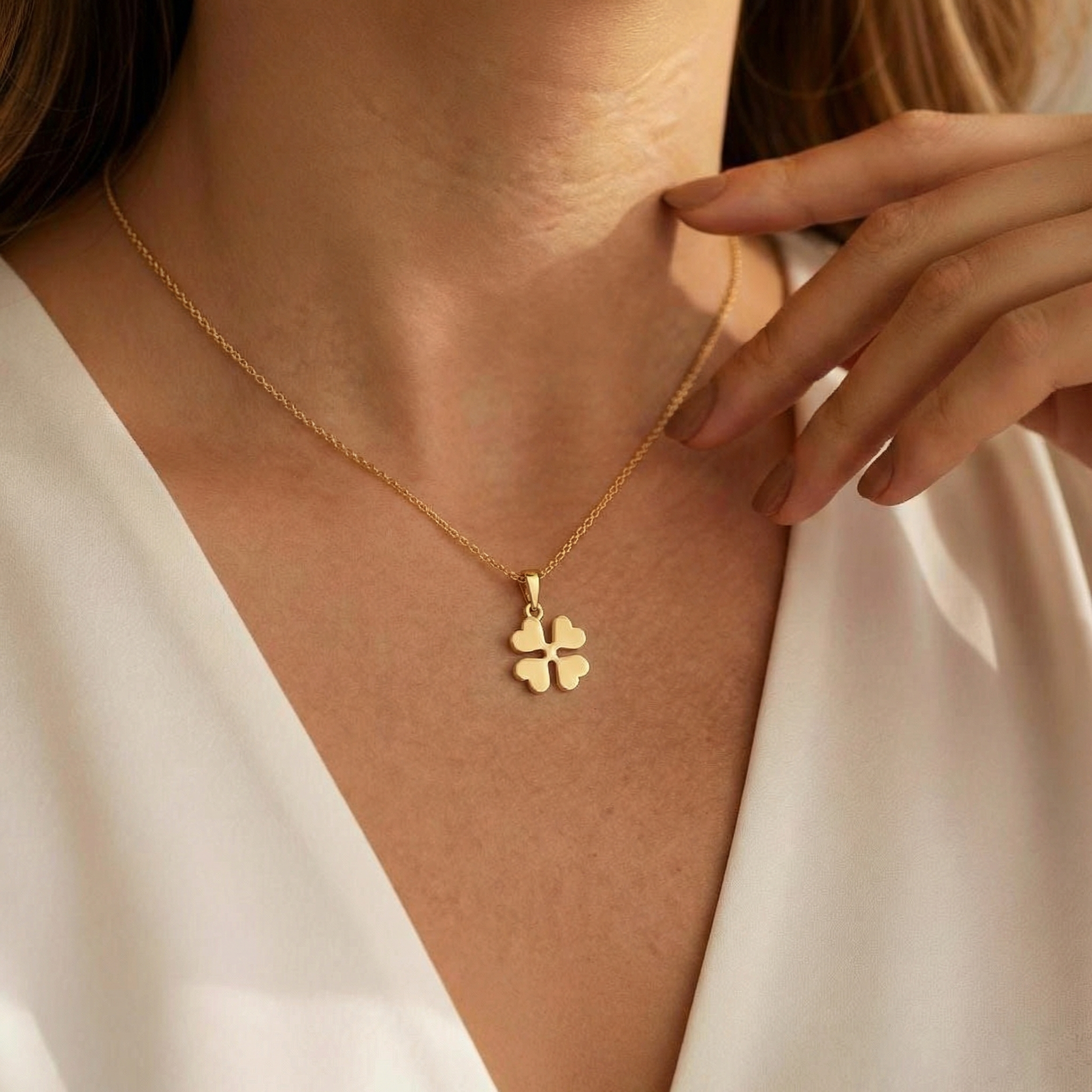 Puffy Four Leaf Clover Charm