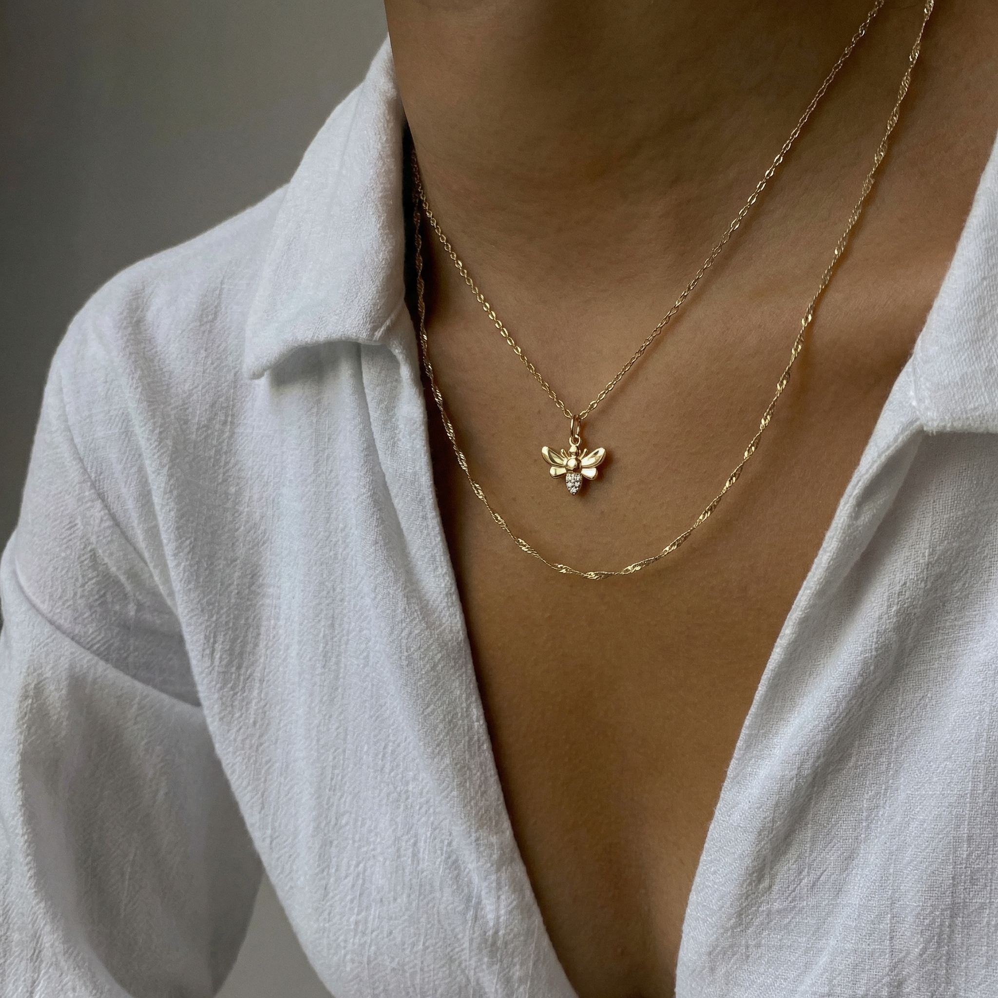 Diamond Bumblebee Charm