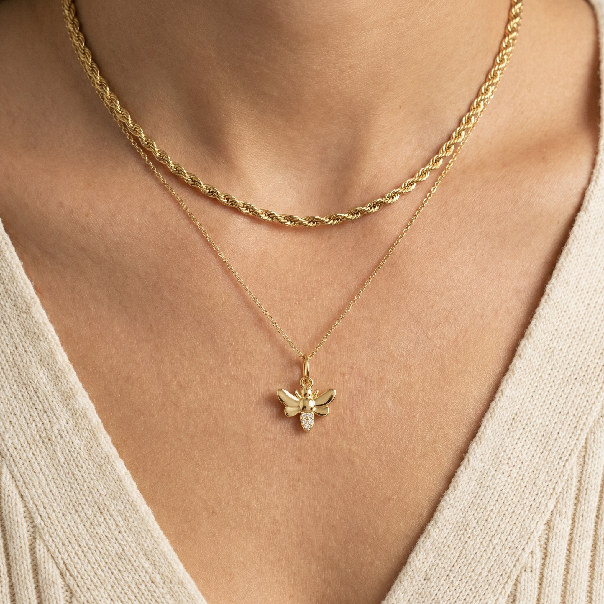 Diamond Bumblebee Charm