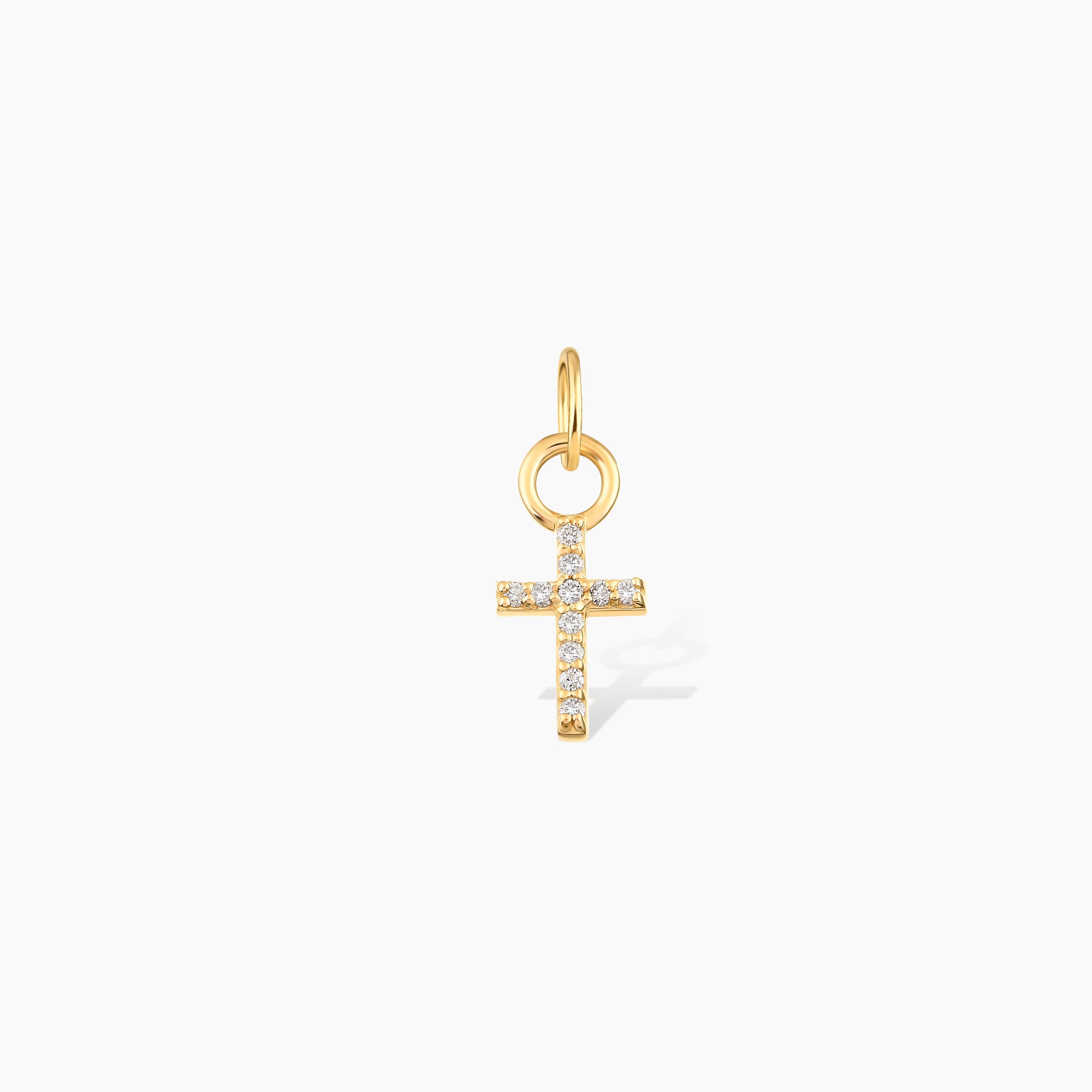 Mini Diamond Cross Charm
