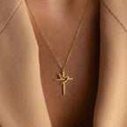 Holy Spirit Dove Cross Charm