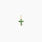 Personalized Birthstone Cross Charm Pendant