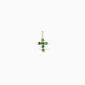 Personalized Birthstone Cross Charm Pendant