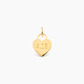 Personalized Date Heart Charm - Custom Number Engraving