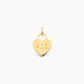 Personalized Date Heart Charm - Custom Number Engraving