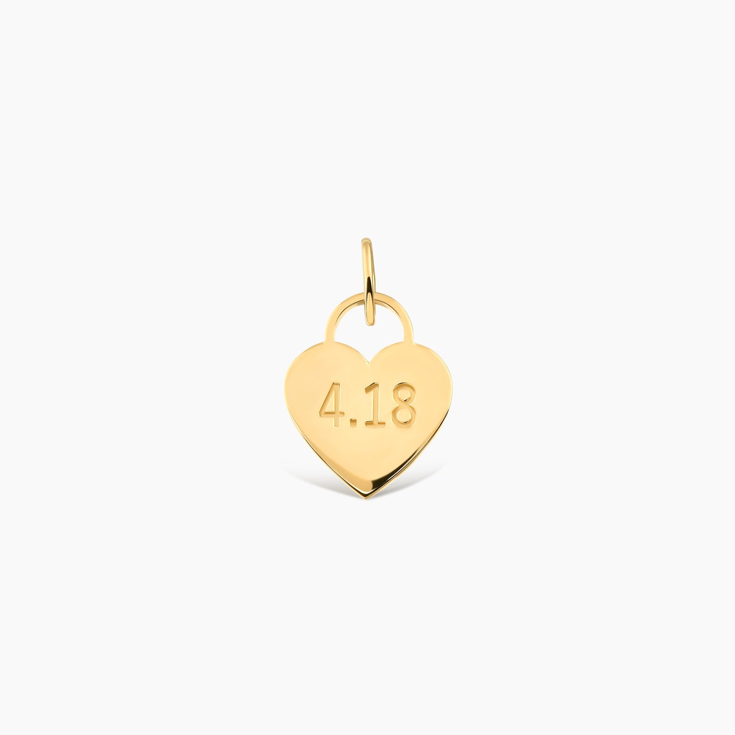 Personalized Date Heart Charm - Custom Number Engraving