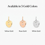 Puffy Heart Pendant with Diamond Charm