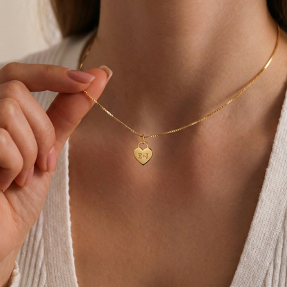 Personalized Heart Padlock Pendant