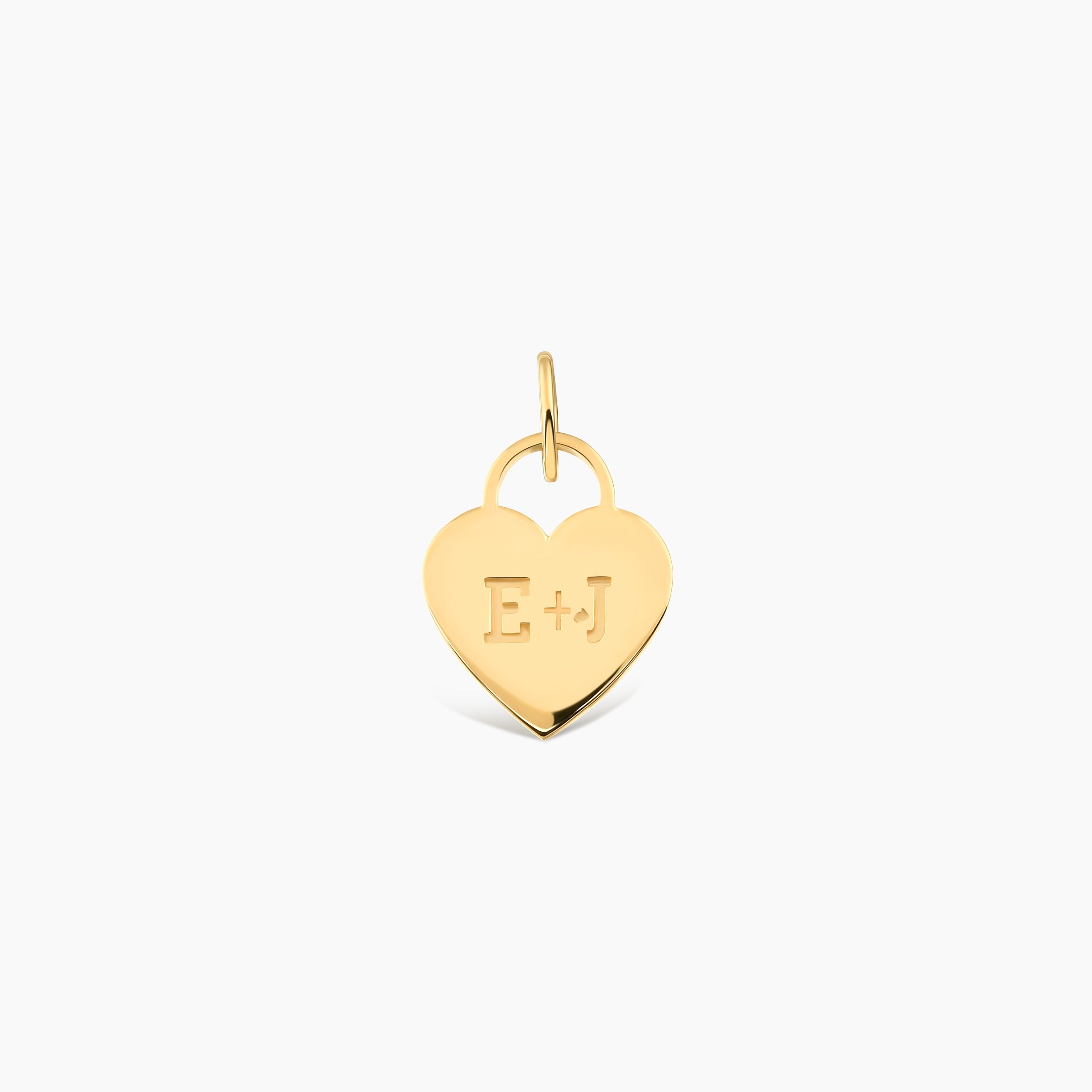 Personalized Heart Padlock Pendant