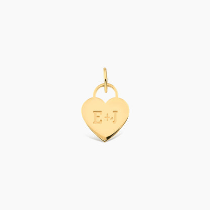 Personalized Heart Padlock Pendant