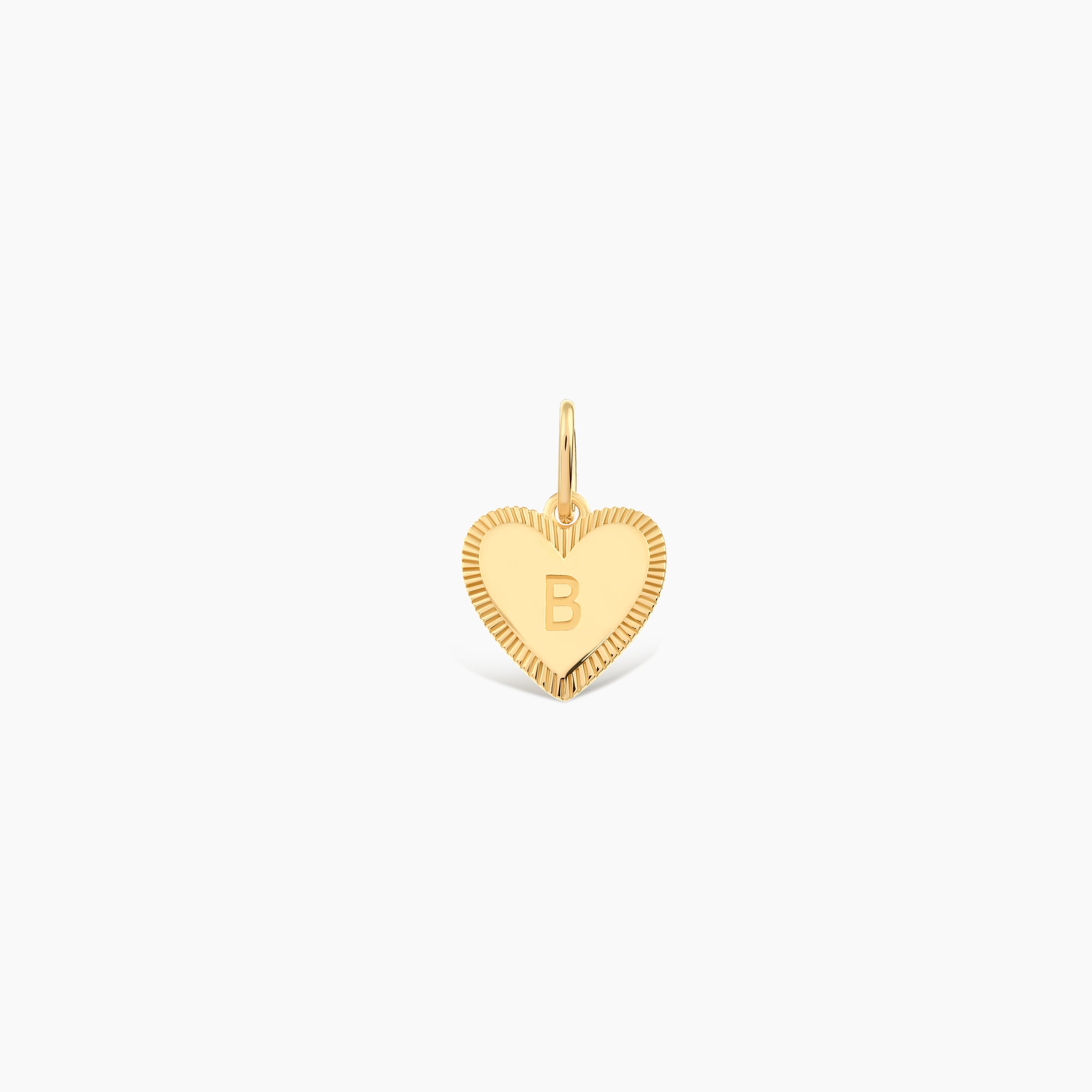 Vintage Style Initial Heart Charm
