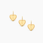 Vintage Style Initial Heart Charm