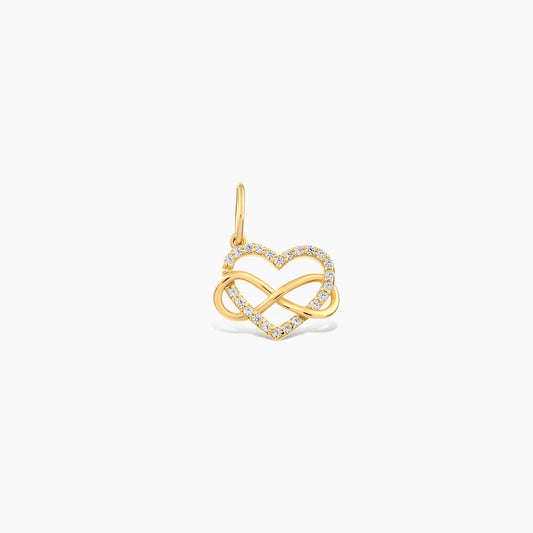Diamond Infinity Heart Charm
