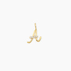 Dainty Diamond Letter Charm